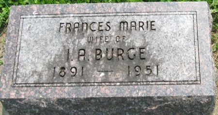 BURGE, FRANCES MARIE - Louisa County, Iowa | FRANCES MARIE BURGE 