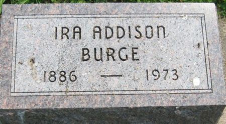 BURGE, IRA ADDISON - Louisa County, Iowa | IRA ADDISON BURGE 