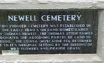 NEWELL AKA MOUND, CEMETERY - Louisa County, Iowa | CEMETERY NEWELL AKA MOUND 