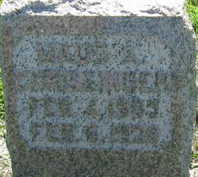 CHRISSINGER, MAUD A. - Louisa County, Iowa | MAUD A. CHRISSINGER 