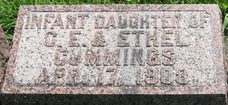 CUMMINGS, INFANT DAUGHTER - Louisa County, Iowa | INFANT DAUGHTER CUMMINGS 