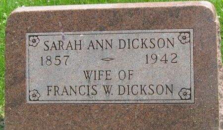 DICKSON, SARAH ANN - Louisa County, Iowa | SARAH ANN DICKSON 