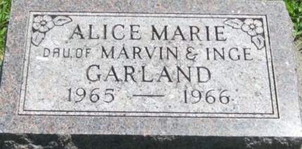 GARLAND, ALICE MARIE - Louisa County, Iowa | ALICE MARIE GARLAND 