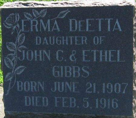 GIBBS, ERMA DEETTA - Louisa County, Iowa | ERMA DEETTA GIBBS 