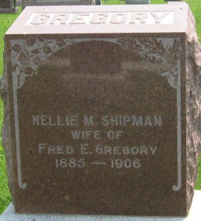 SHIPMAN GREGORY, NELLIE M. - Louisa County, Iowa | NELLIE M. SHIPMAN GREGORY 