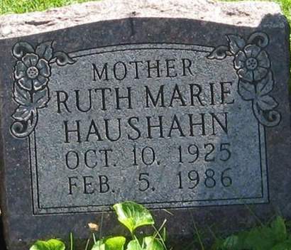 HAUSHAHN, RUTH MARIE - Louisa County, Iowa | RUTH MARIE HAUSHAHN 