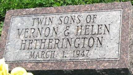HETHERINGTON, TWIN SONS - Louisa County, Iowa | TWIN SONS HETHERINGTON 