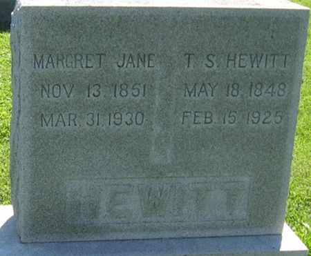 HEWITT, MARGRET JANE - Louisa County, Iowa | MARGRET JANE HEWITT 