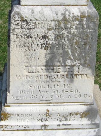 LATTA, MATTIE E. - Louisa County, Iowa | MATTIE E. LATTA 