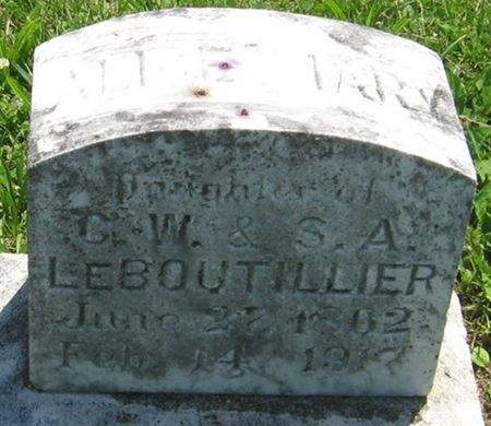 LEBOUTILLIER, ALICE MARY - Louisa County, Iowa | ALICE MARY LEBOUTILLIER 