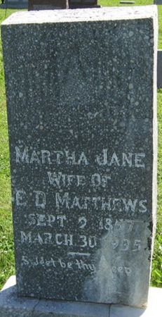 MATTHEWS, MARTHA JANE - Louisa County, Iowa | MARTHA JANE MATTHEWS 