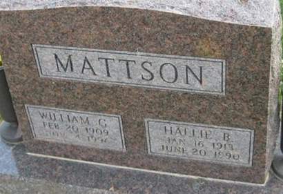 MATTSON, HALLIE B. - Louisa County, Iowa | HALLIE B. MATTSON 