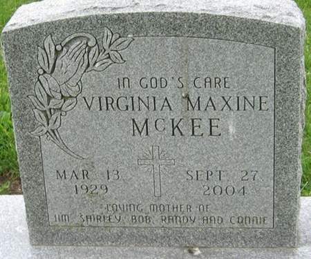 MCKEE, VIRGINIA MAXINE - Louisa County, Iowa | VIRGINIA MAXINE MCKEE 