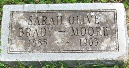 BRADY MOORE, SARAH OLIVE - Louisa County, Iowa | SARAH OLIVE BRADY MOORE 