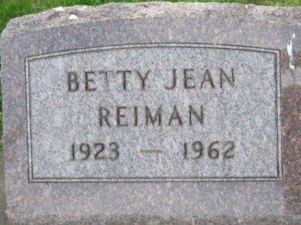REIMAN, BETTY JEAN - Louisa County, Iowa | BETTY JEAN REIMAN 
