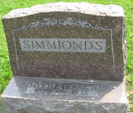 HERRICK SIMMIONDS, MYRTLE - Louisa County, Iowa | MYRTLE HERRICK SIMMIONDS 