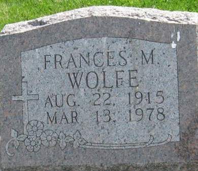 WOLFE, FRANCES M. - Louisa County, Iowa | FRANCES M. WOLFE 