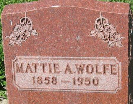 WOLFE, MATTIE A. - Louisa County, Iowa | MATTIE A. WOLFE 