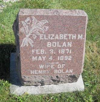 BOLAN, ELIZABETH M - Lucas County, Iowa | ELIZABETH M BOLAN 