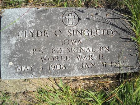 SINGLETON, CLYDE O - Lucas County, Iowa | CLYDE O SINGLETON 