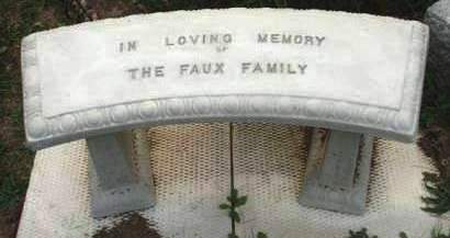 FAUX, FAMILY BENCH - Madison County, Iowa | FAMILY BENCH FAUX 