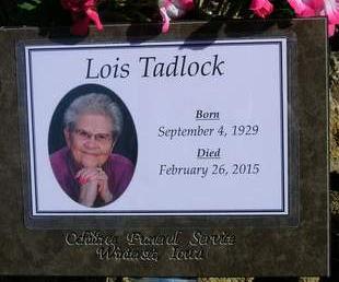 TADLOCK, LOIS JEAN - Madison County, Iowa | LOIS JEAN TADLOCK 