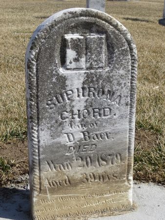 BAER, SUPHRONA - Mahaska County, Iowa | SUPHRONA BAER 