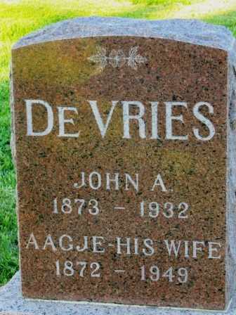DEVRIES, AAGJE - Mahaska County, Iowa | AAGJE DEVRIES 