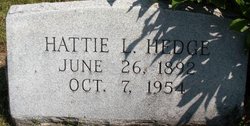 HEDGE, HATTIE L. - Mahaska County, Iowa | HATTIE L. HEDGE 