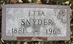 SNYDER, ETTA - Mahaska County, Iowa | ETTA SNYDER 