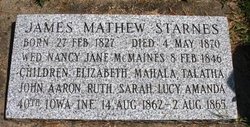 STARNES, JAMES MATHEW - Mahaska County, Iowa | JAMES MATHEW STARNES 