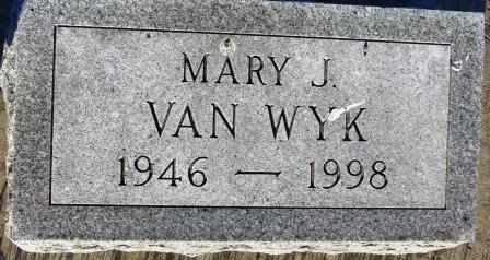 VANWYK, MARY J. - Mahaska County, Iowa | MARY J. VANWYK 