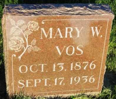 VOS, MARY W. - Mahaska County, Iowa | MARY W. VOS 