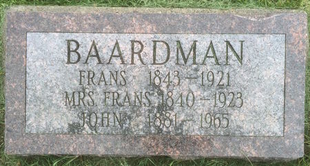 BAARDMAN, MRS. FRANS - Marion County, Iowa | MRS. FRANS BAARDMAN 