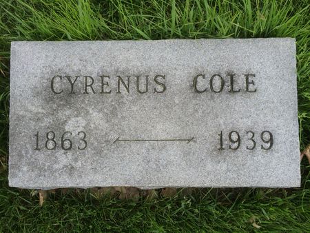 COLE, CYRENUS - Marion County, Iowa | CYRENUS COLE 