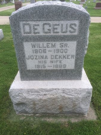 DEKKER DE GEUS, JOZINA - Marion County, Iowa | JOZINA DEKKER DE GEUS 