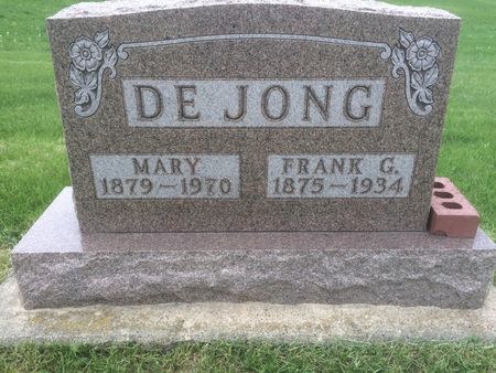 DE JONG, FRANK G. - Marion County, Iowa | FRANK G. DE JONG 