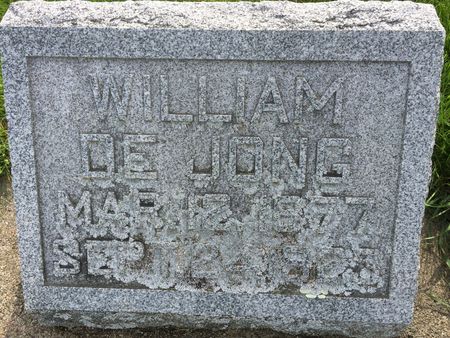 DE JONG, WILLIAM - Marion County, Iowa | WILLIAM DE JONG 