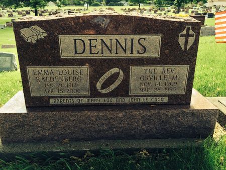 KALDENBERG DENNNIS, EMMA LOUISE - Marion County, Iowa | EMMA LOUISE KALDENBERG DENNNIS 