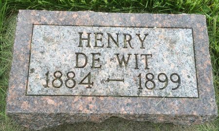 DE WIT, HENRY - Marion County, Iowa | HENRY DE WIT 