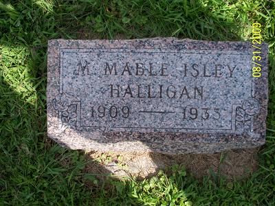 ISLEY HALLIGAN, M. MABEL - Marion County, Iowa | M. MABEL ISLEY HALLIGAN 