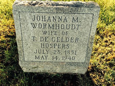 WORMHOUDT HOSPERS, JOHANNA M. - Marion County, Iowa | JOHANNA M. WORMHOUDT HOSPERS 