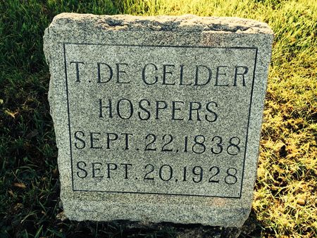 HOSPERS, T. DE GELDER - Marion County, Iowa | T. DE GELDER HOSPERS 