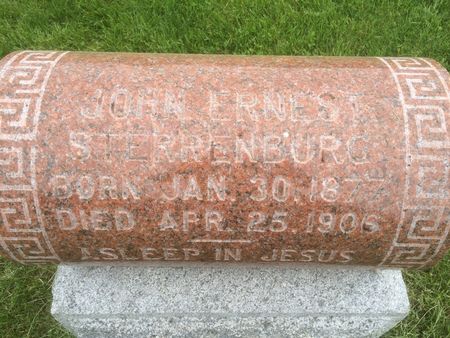 STERRENBURG, JOHN ERNEST - Marion County, Iowa | JOHN ERNEST STERRENBURG 