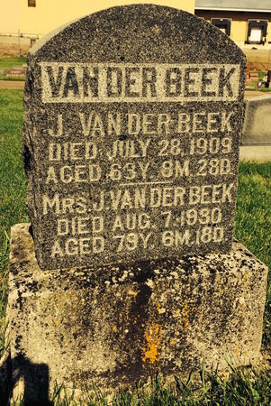 VAN DER BEEK, MRS. J. - Marion County, Iowa | MRS. J. VAN DER BEEK 