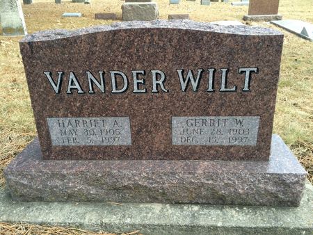 VANDER WILT, HARRIET A. - Marion County, Iowa | HARRIET A. VANDER WILT 