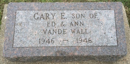 VANDE WALL, GARY E. - Marion County, Iowa | GARY E. VANDE WALL 