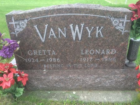 VAN WYK, GRETTA - Marion County, Iowa | GRETTA VAN WYK 