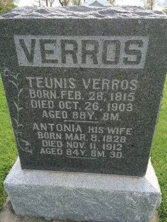 VERROS, TEUNIS - Marion County, Iowa | TEUNIS VERROS 