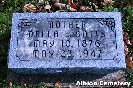 BOTTS, DELLA LUCRETIA - Marshall County, Iowa | DELLA LUCRETIA BOTTS 